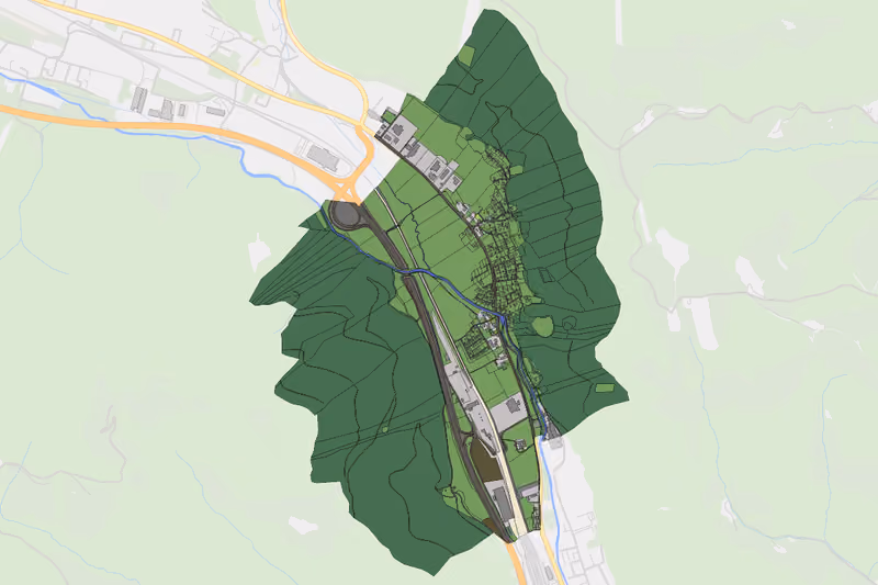 Kartenvorschau des Bodenverbrauchs der KG Madstein
