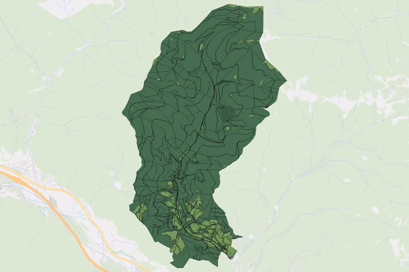 Kartenvorschau des Bodenverbrauchs der KG Magdwiesen