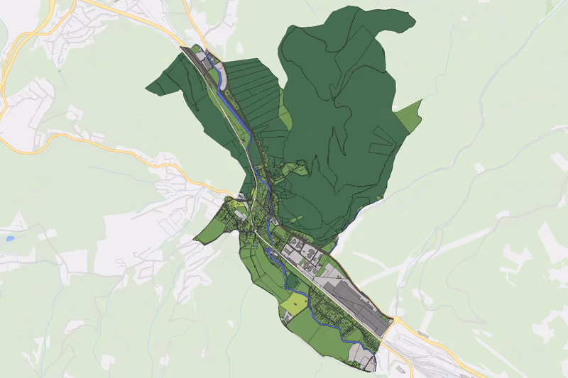 Kartenvorschau des Bodenverbrauchs der KG St. Peter-Freienstein