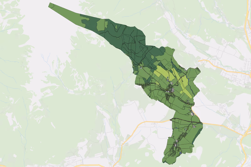 Kartenvorschau des Bodenverbrauchs der KG Schardorf