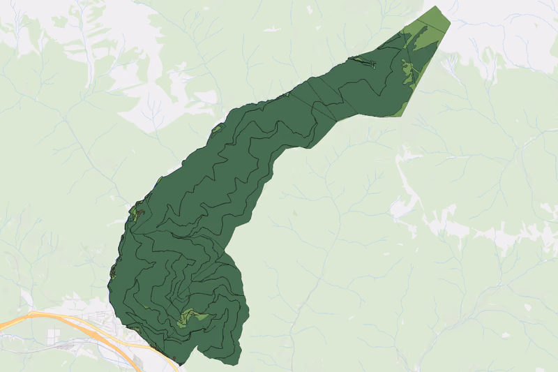 Kartenvorschau des Bodenverbrauchs der KG Schattenberg
