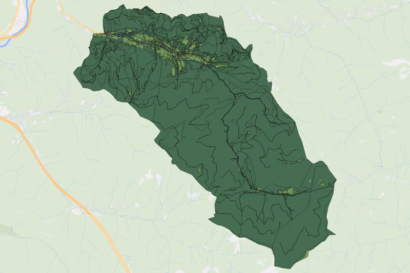 Kartenvorschau des Bodenverbrauchs der KG Schladnitzgraben