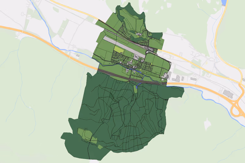 Kartenvorschau des Bodenverbrauchs der KG Timmersdorf