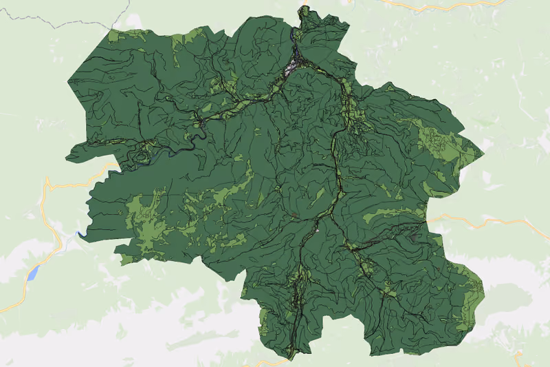 Kartenvorschau des Bodenverbrauchs der KG Aschbach