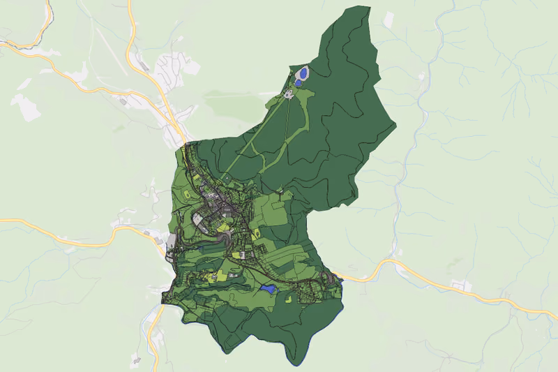 Kartenvorschau des Bodenverbrauchs der KG Mariazell