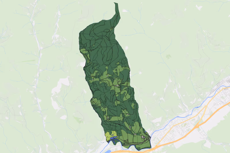 Kartenvorschau des Bodenverbrauchs der KG Feistritzberg