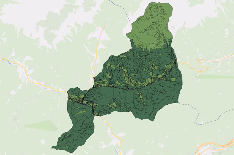 Kartenvorschau des Bodenverbrauchs der KG Kapellen