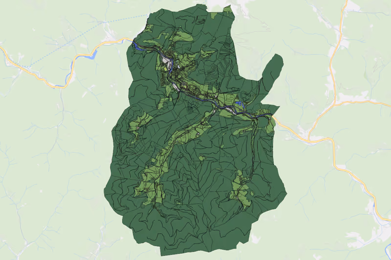 Kartenvorschau des Bodenverbrauchs der KG Neuberg