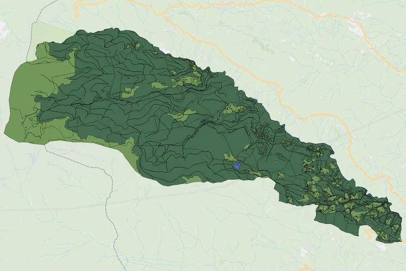 Kartenvorschau des Bodenverbrauchs der KG Garanas