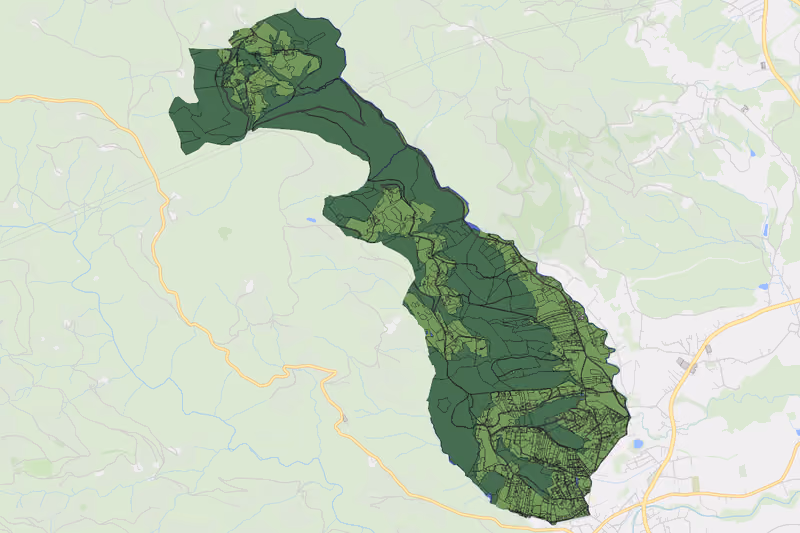 Kartenvorschau des Bodenverbrauchs der KG Mainsdorf