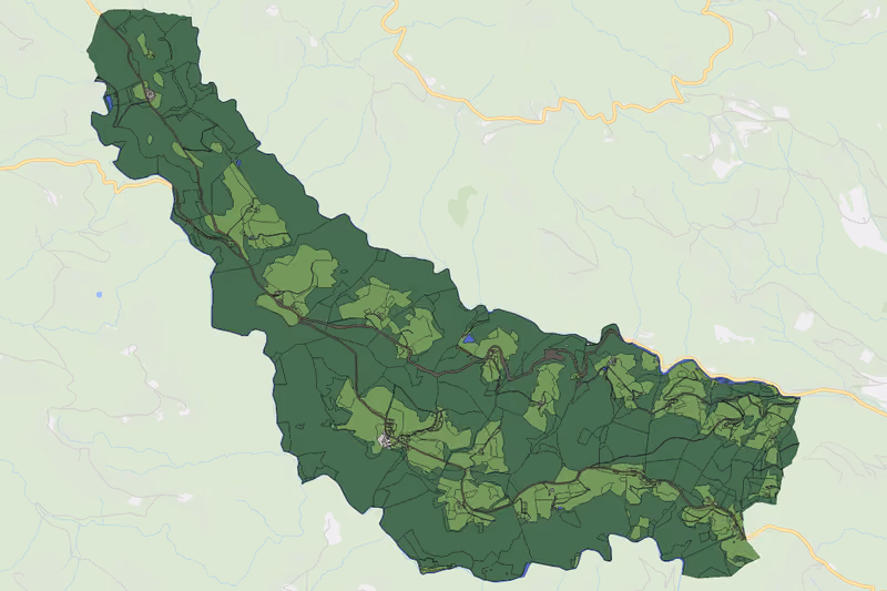 Kartenvorschau des Bodenverbrauchs der KG Mitterspiel