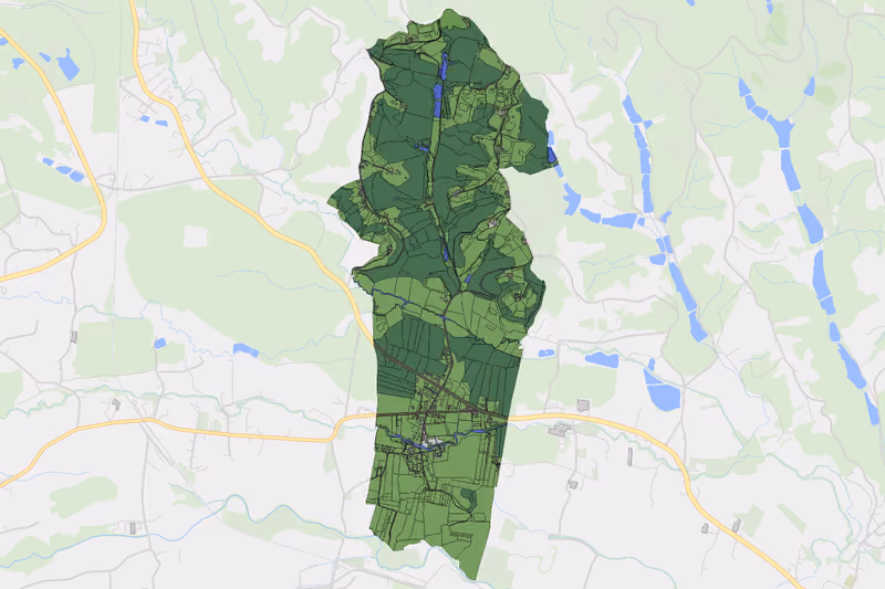 Kartenvorschau des Bodenverbrauchs der KG Moos