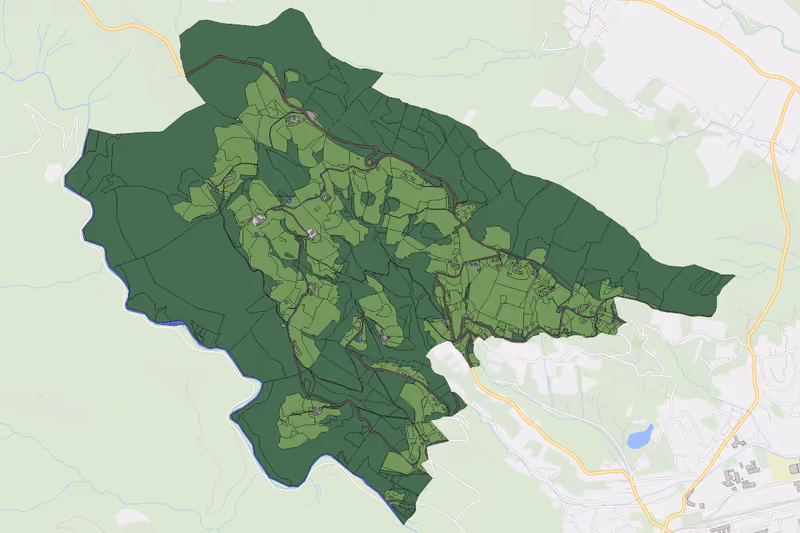 Kartenvorschau des Bodenverbrauchs der KG Oberlaufenegg