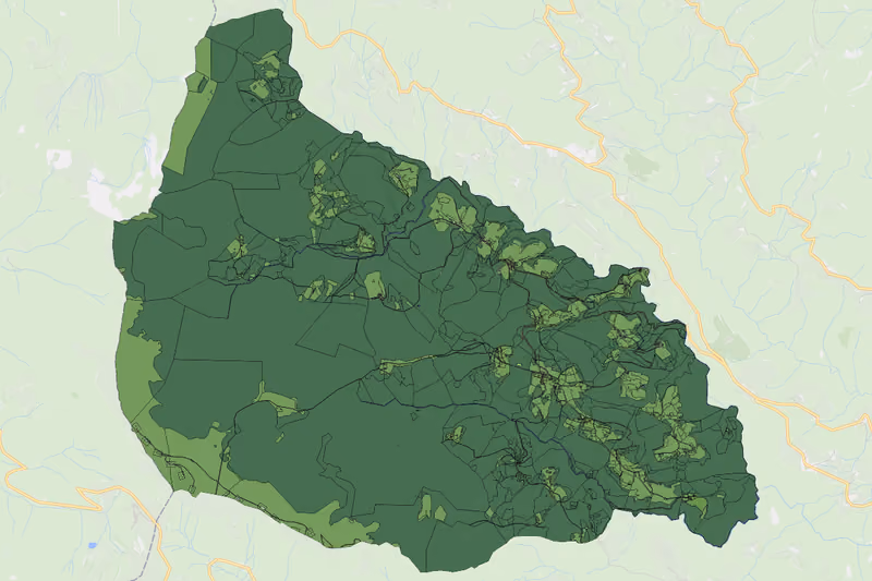 Kartenvorschau des Bodenverbrauchs der KG Osterwitz