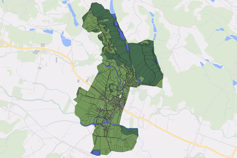 Kartenvorschau des Bodenverbrauchs der KG Sulb
