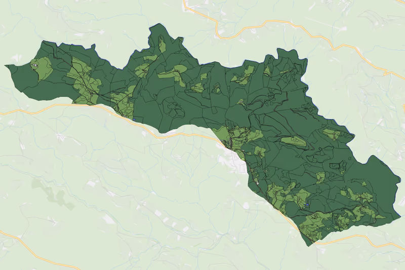 Kartenvorschau des Bodenverbrauchs der KG Trahütten