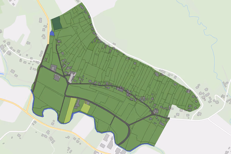 Kartenvorschau des Bodenverbrauchs der KG Wildbach