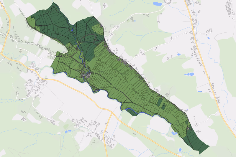 Kartenvorschau des Bodenverbrauchs der KG Wildbachdorf