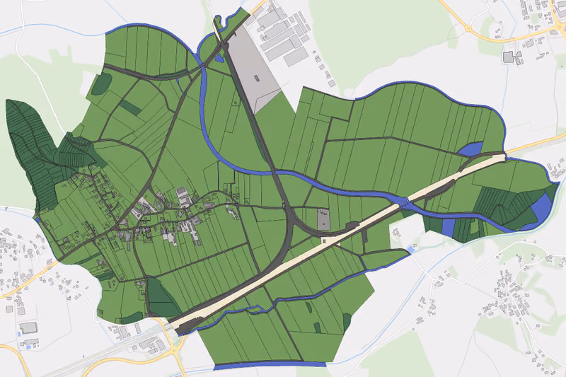 Kartenvorschau des Bodenverbrauchs der KG Wohlsdorf