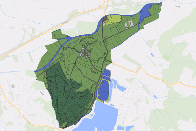 Kartenvorschau des Bodenverbrauchs der KG Zehndorf