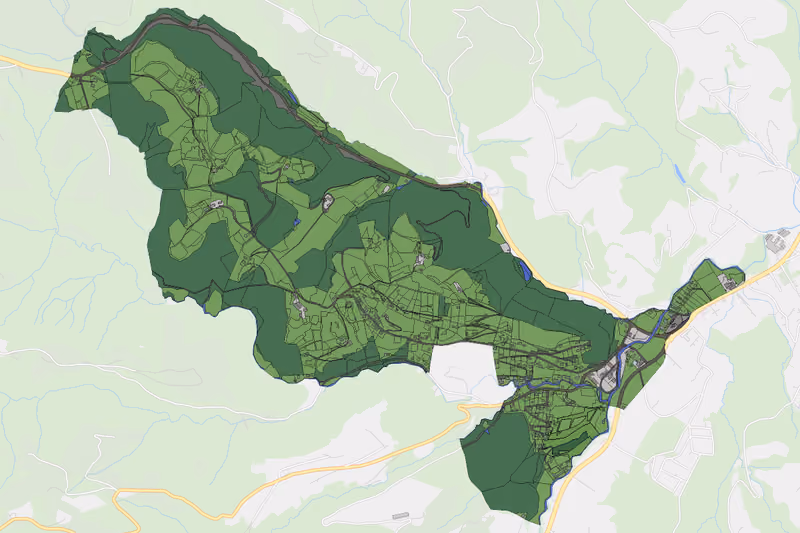Kartenvorschau des Bodenverbrauchs der KG Aibl