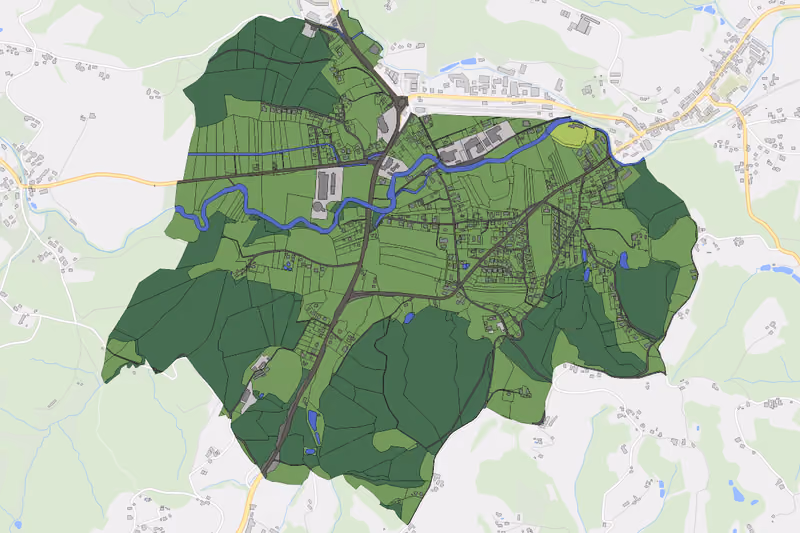 Kartenvorschau des Bodenverbrauchs der KG Altenmarkt