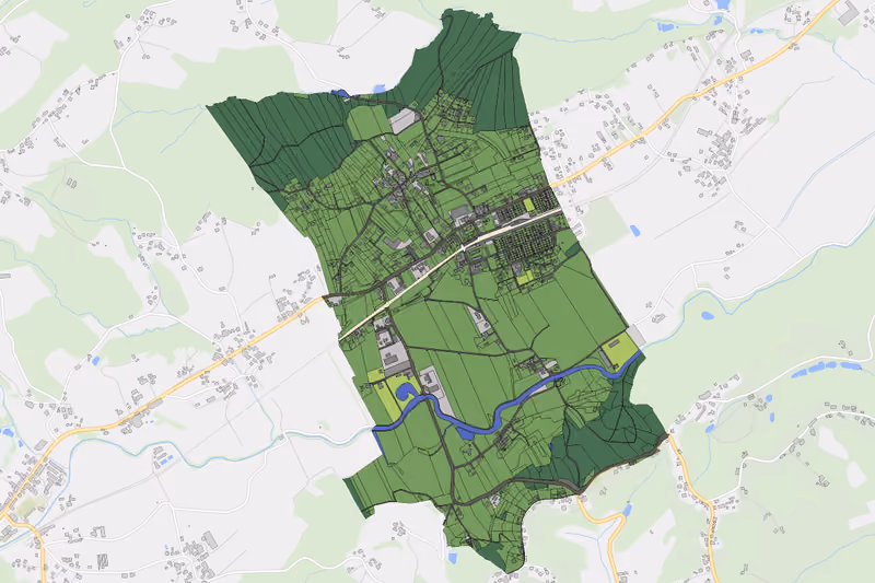 Kartenvorschau des Bodenverbrauchs der KG Brunn