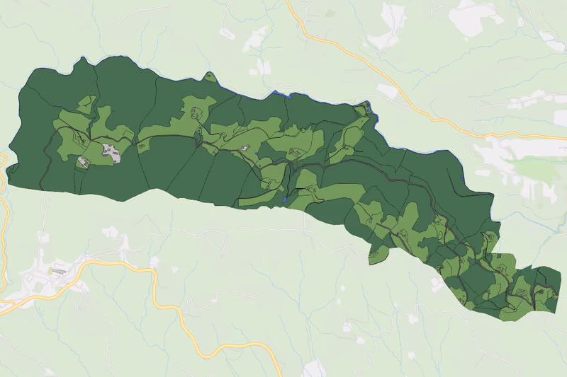 Kartenvorschau des Bodenverbrauchs der KG Buchenberg-Burgstall