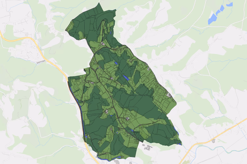 Kartenvorschau des Bodenverbrauchs der KG Gaißeregg