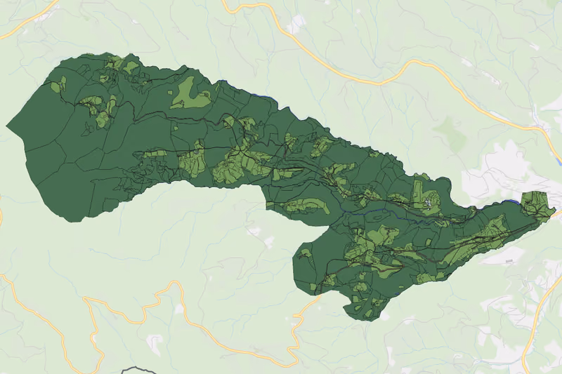 Kartenvorschau des Bodenverbrauchs der KG Hadernigg