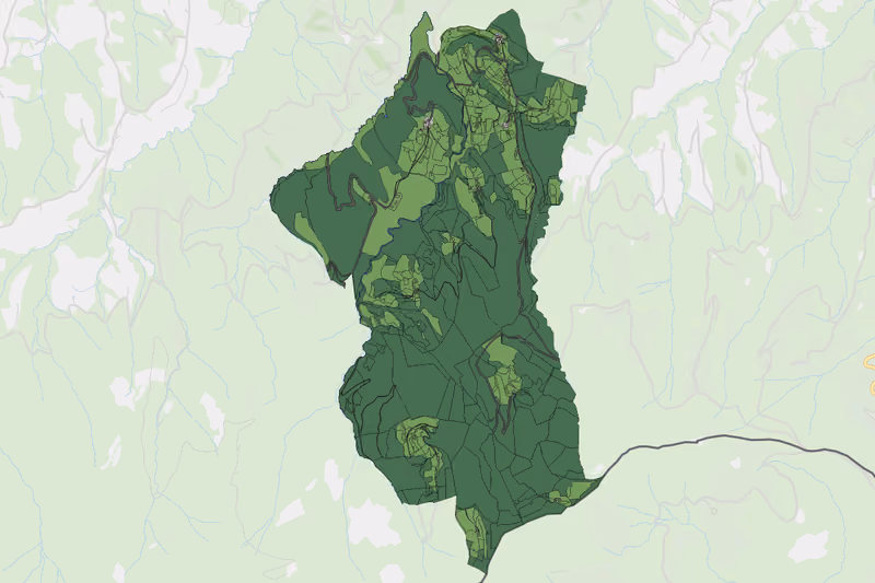 Kartenvorschau des Bodenverbrauchs der KG Kleinradl