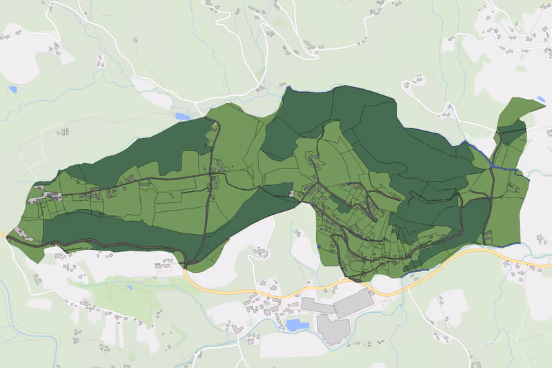 Kartenvorschau des Bodenverbrauchs der KG Kogl