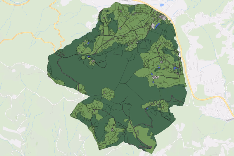 Kartenvorschau des Bodenverbrauchs der KG Limberg