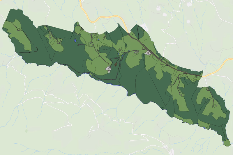 Kartenvorschau des Bodenverbrauchs der KG Mitterstraßen