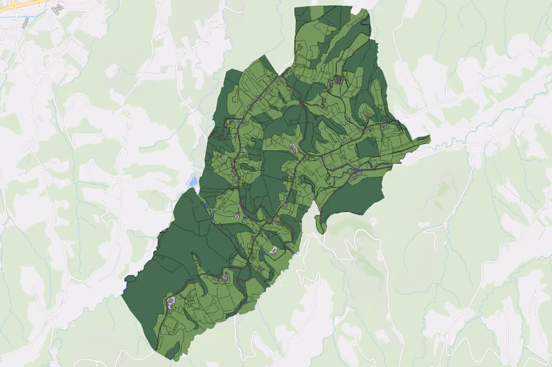 Kartenvorschau des Bodenverbrauchs der KG Oberlatein