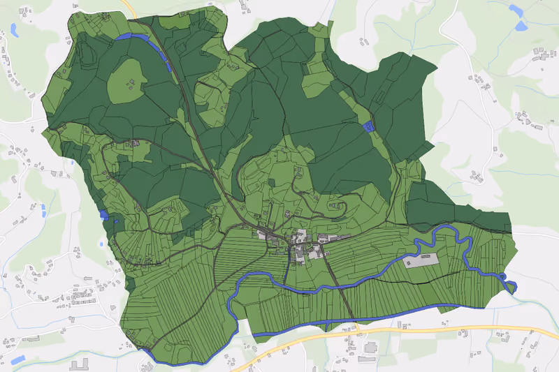 Kartenvorschau des Bodenverbrauchs der KG Pitschgau