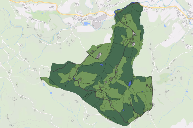 Kartenvorschau des Bodenverbrauchs der KG Pörbach