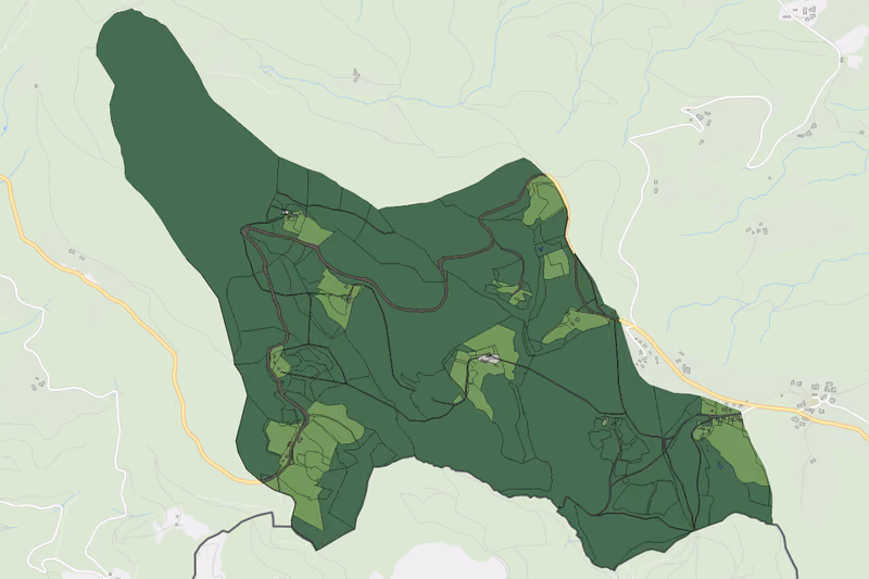 Kartenvorschau des Bodenverbrauchs der KG St. Bartlmä