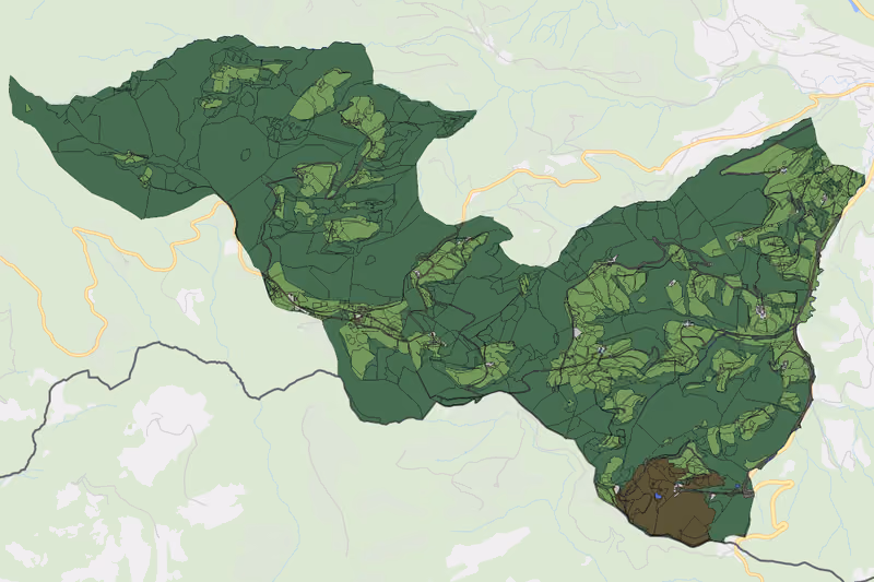 Kartenvorschau des Bodenverbrauchs der KG St. Lorenzen
