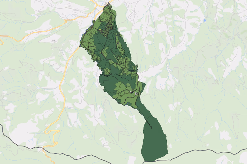 Kartenvorschau des Bodenverbrauchs der KG Stammeregg