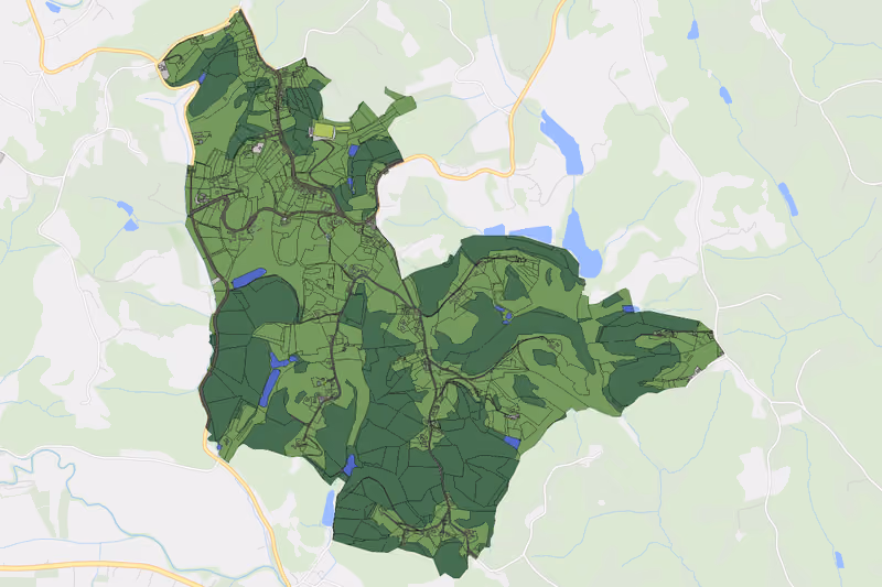 Kartenvorschau des Bodenverbrauchs der KG Tombach