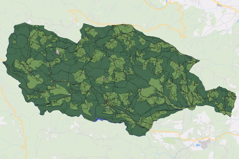 Kartenvorschau des Bodenverbrauchs der KG Unterfresen