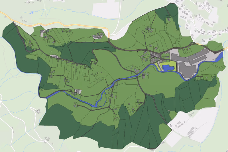Kartenvorschau des Bodenverbrauchs der KG Wernersdorf