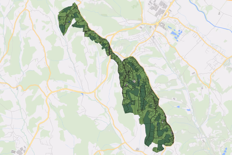 Kartenvorschau des Bodenverbrauchs der KG Blumegg