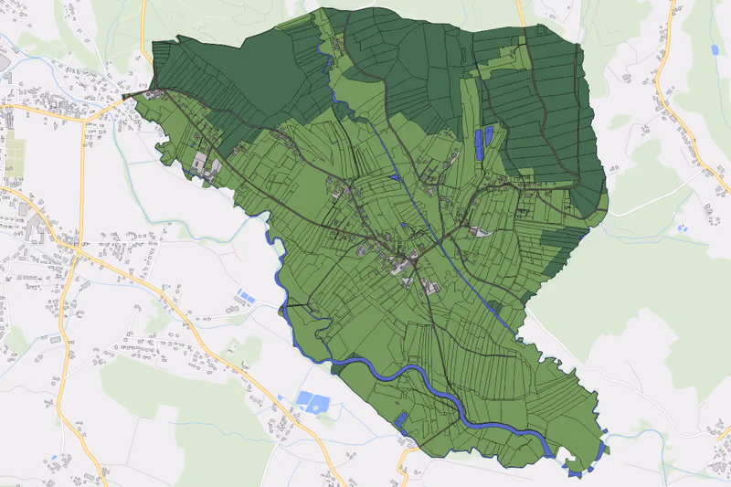 Kartenvorschau des Bodenverbrauchs der KG Ettendorf