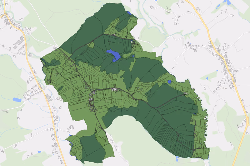 Kartenvorschau des Bodenverbrauchs der KG Gersdorf