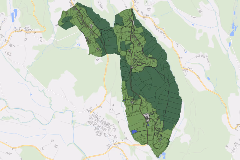 Kartenvorschau des Bodenverbrauchs der KG Graggerer