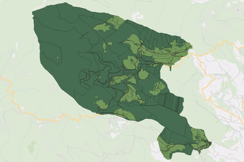 Kartenvorschau des Bodenverbrauchs der KG Greim