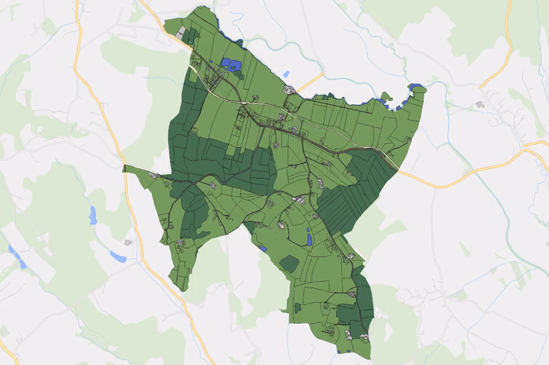 Kartenvorschau des Bodenverbrauchs der KG Herbersdorf