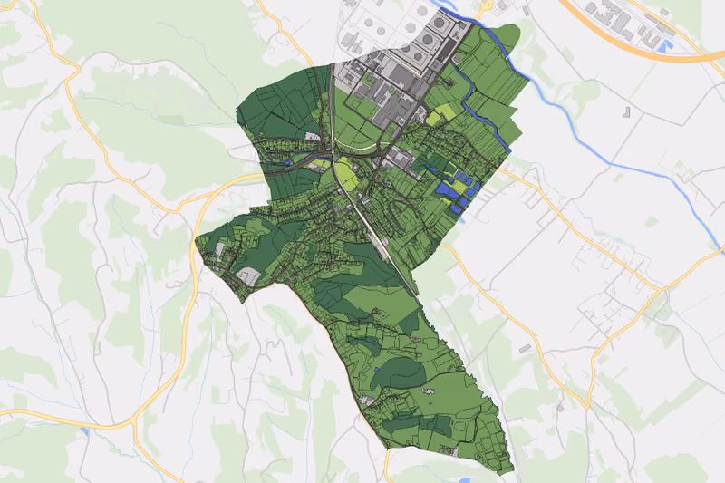 Kartenvorschau des Bodenverbrauchs der KG Lannach